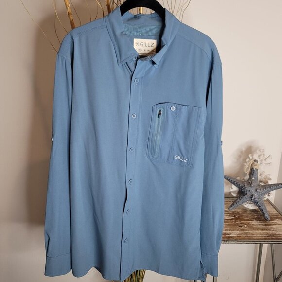 Gillz Button Up Mens Medium - Picture 1 of 8
